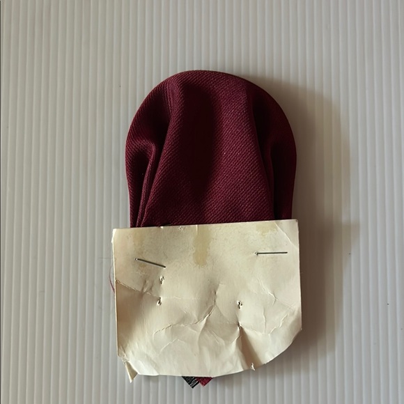 Vintage Burgundy Pocket Handkerchief Square Insert - Picture 1 of 5